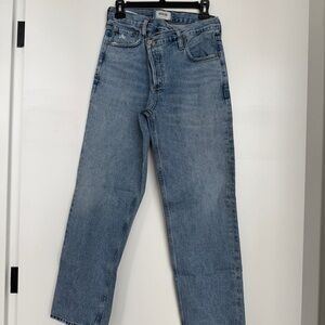 Agolde Light Blue Straight Jeans